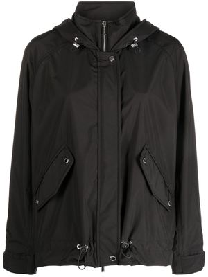 Moorer drawstring-hood high-neck jacket - Black