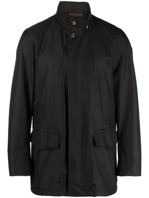 Moorer drawstring-waist hooded jacket - Black