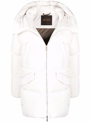 Moorer feather-down padded jacket - White