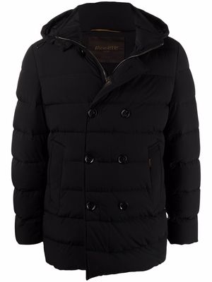 Moorer Florio double-breasted padded coat - Black
