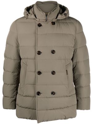 Moorer Florio-KN hooded padded jacket - Brown