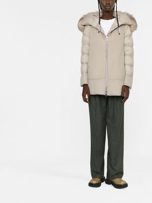 Moorer Fresiale hooded padded jacket - Neutrals