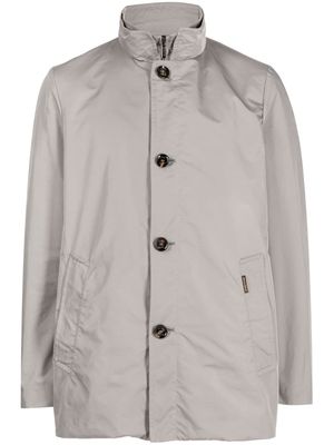 Moorer funnel-neck padded jacket - Grey