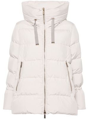 Moorer Gadia quilted hooded jacket - Neutrals