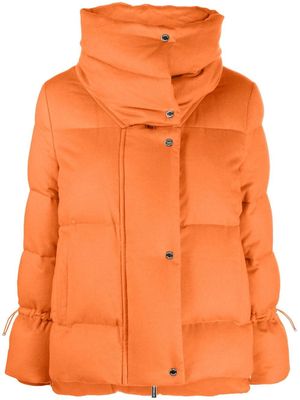 Moorer high-neck padded down jacket - Orange