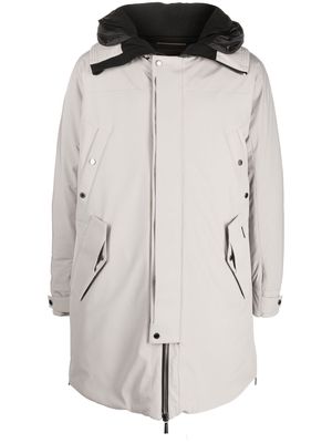 Moorer hooded parka coat - Grey