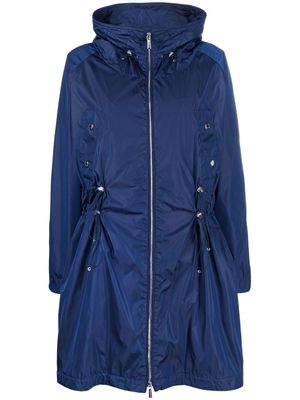 Moorer hooded zip-up coat - Blue