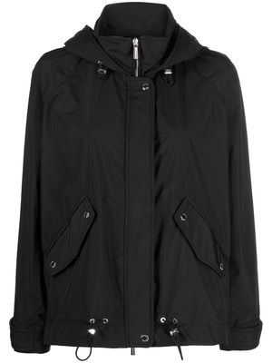 Moorer Jill-STP funnel-neck hooded jacket - Black