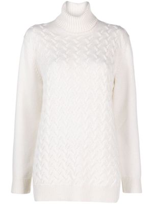 Moorer knitted cashmere jumper - White