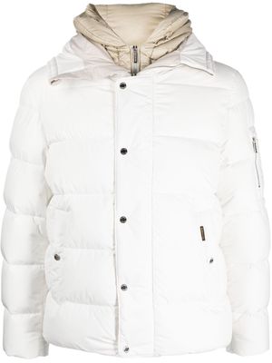 Moorer layered padded jacket - White
