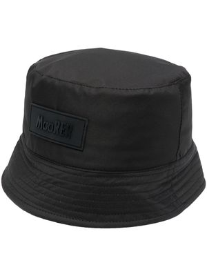 Moorer logo-patch bucket hat - Black