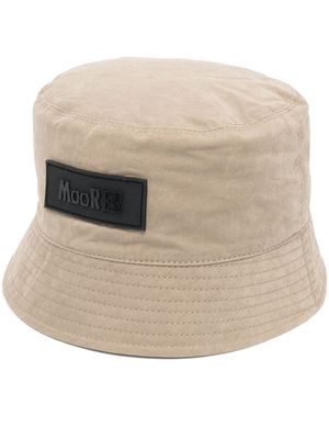 Moorer logo-patch bucket hat - Neutrals