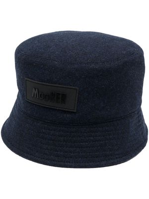 Moorer logo-patch felt bucket hat - Blue