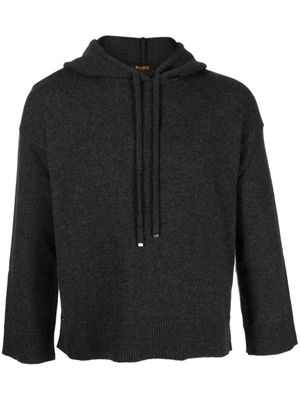 Moorer long-sleeve cashmere hoodie - Grey