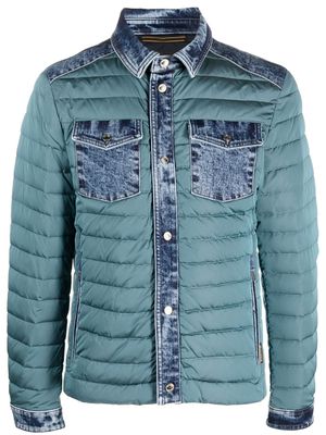 Moorer long-sleeve denim padded jacket - Blue