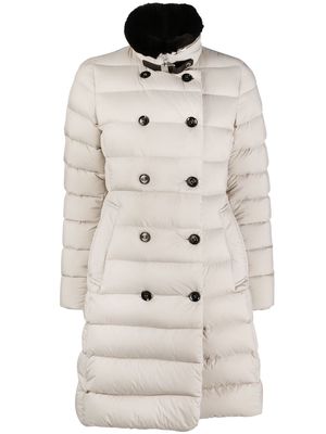 Moorer Longan double-breasted padded coat - Neutrals