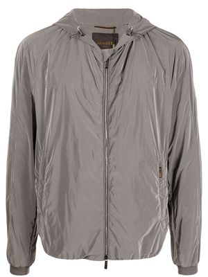 Moorer metallic-sheen hooded jacket - Neutrals