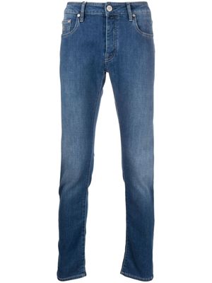 Moorer mid-rise tapered-leg jeans - Blue
