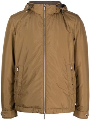Moorer Oniro hooded jacket - Brown