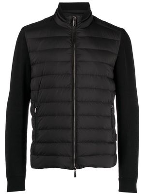 Moorer padded zip-up down gilet - Black