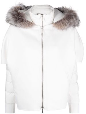 Moorer Pegaso layered padded jacket - White
