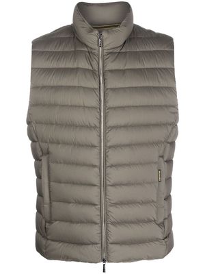 Moorer quilted zipped-up gilet - Green