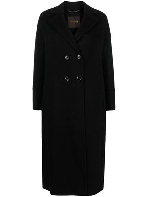 Moorer Ravenna-le long double-breasted coat - Black