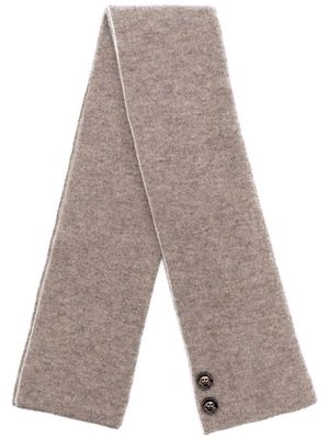 Moorer ribbed cashmere scarf - Neutrals