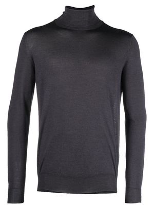 Moorer roll neck knitted jumper - Grey