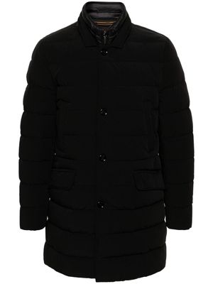 Moorer single-breasted padded coat - Black