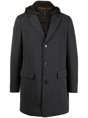 Moorer single-breasted wool coat - Grey