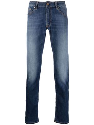 Moorer slim-cut denim jeans - Blue