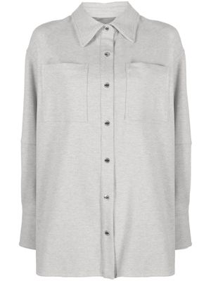 Moorer Tess-CMS press-stud shirt - Grey