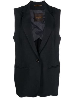 Moorer V-neck cotton waistcoat - Blue