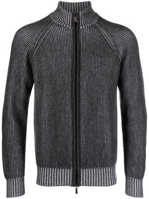 Moorer zip-up cashmere jumper - Grey