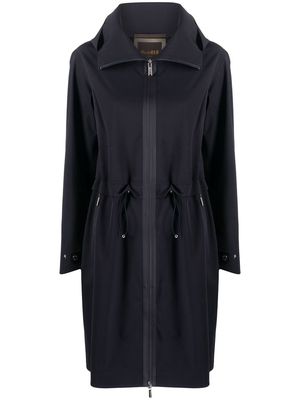 Moorer zip-up hooded coat - Blue