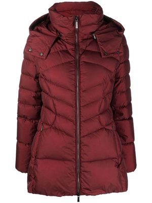 Moorer zip-up padded down jacket - Red