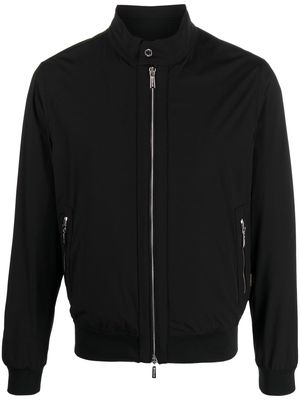 Moorer zipped-up fastening bomber jacket - Black