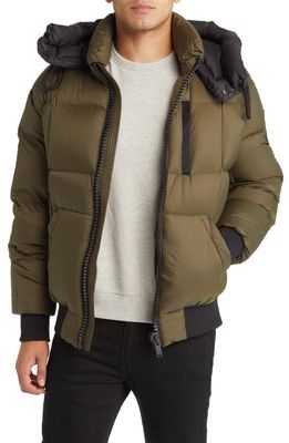 Moose Knuckles 125th Street Quilted Down Coat in Park Green