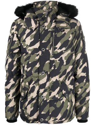 Moose Knuckles 3Q camouflage-print down coat - Green