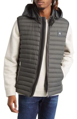 Moose Knuckles Air Down Recycled Nylon Puffer Vest in Kendall Grey