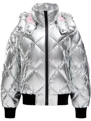 Moose Knuckles Bankhead quilted bomber jacket - Silver