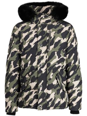 Moose Knuckles camouflage-print padded coat - Green