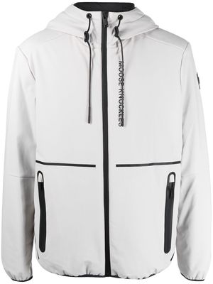 Moose Knuckles contrast-detailing hooded jacket - Grey