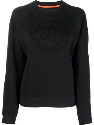 Moose Knuckles debossed-logo cotton-blend sweatshirt - Black