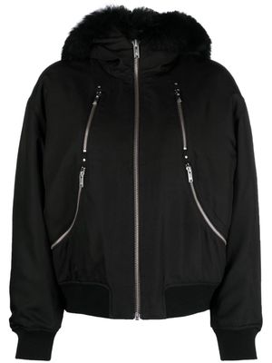 Moose Knuckles Decatur hooded bomber jacket - Black