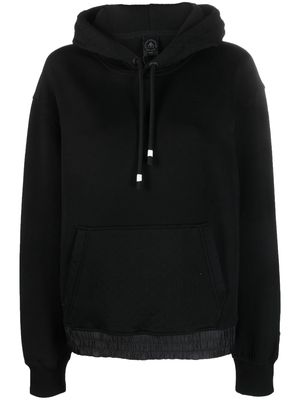 Moose Knuckles elasticated-hem cotton-blend hoodie - Black