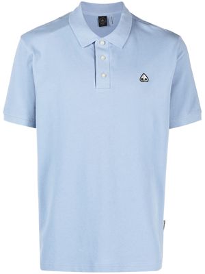 Moose Knuckles embroidered-logo cotton polo shirt - Blue