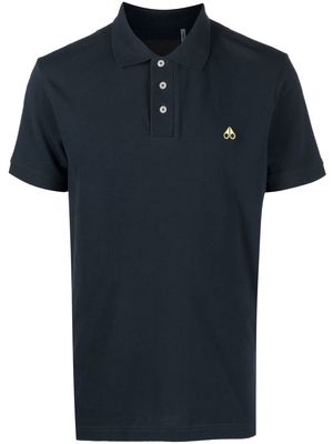 Moose Knuckles embroidered-logo polo shirt - Blue