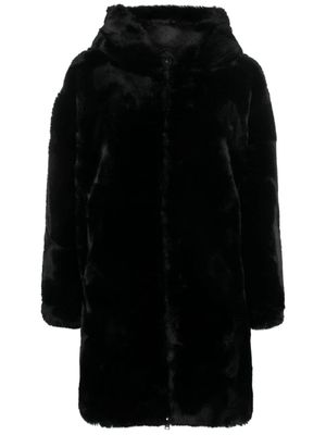 Moose Knuckles faux-fur hooded coat - Black